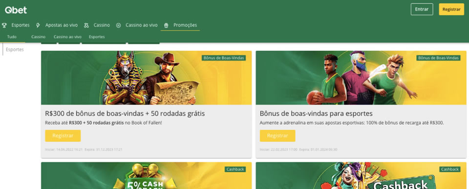 Alguns eventos esportivos ao vivo na plataforma permitem saques em dinheiro.